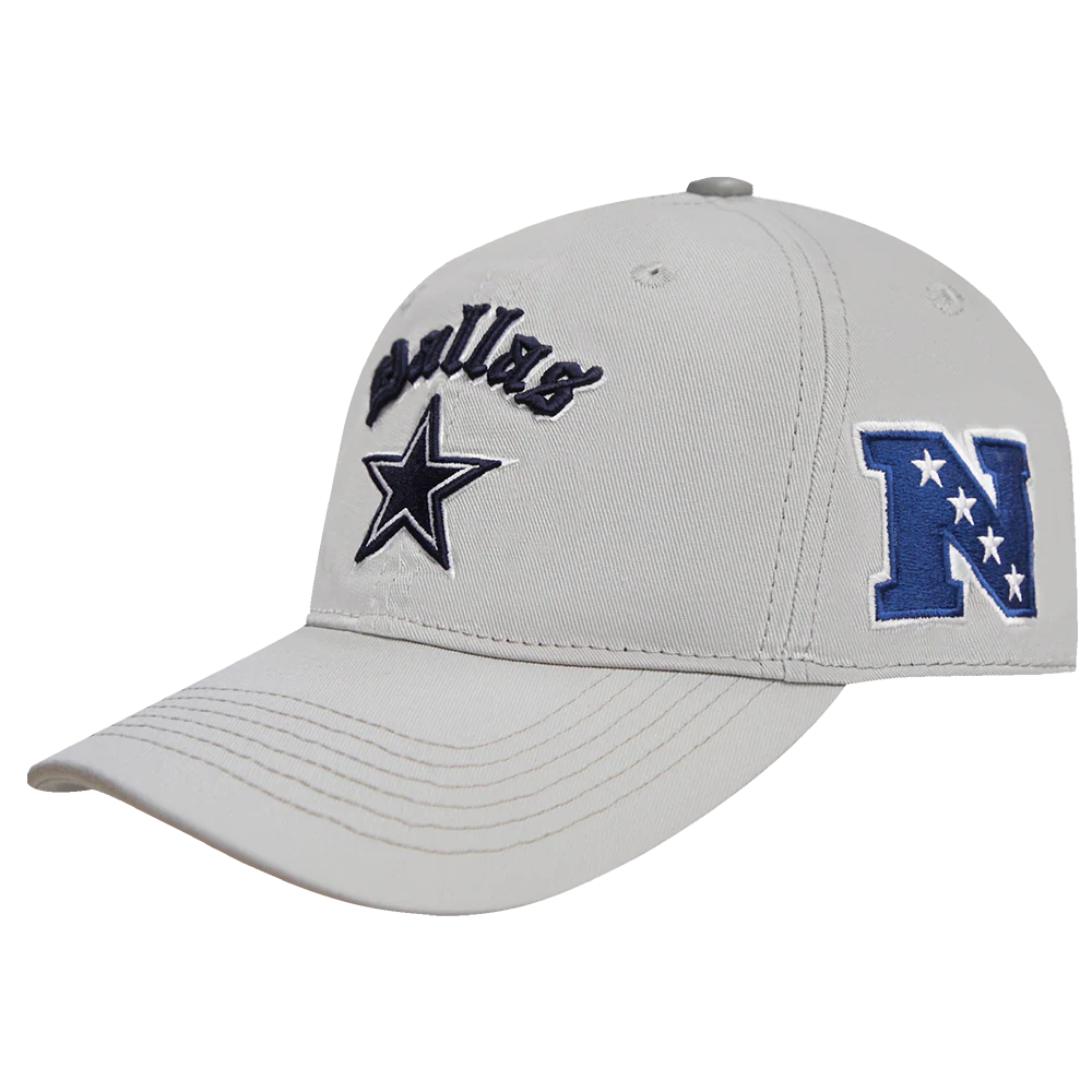 DALLAS COWBOYS OLD ENGLISH DAD HAT (GRAY) - Image 3