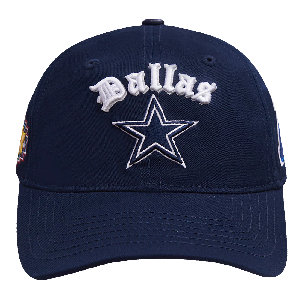 NFL DALLAS COWBOYS OLD ENGLISH MEN'S DAD HAT (MIDNIGHT NAVY)