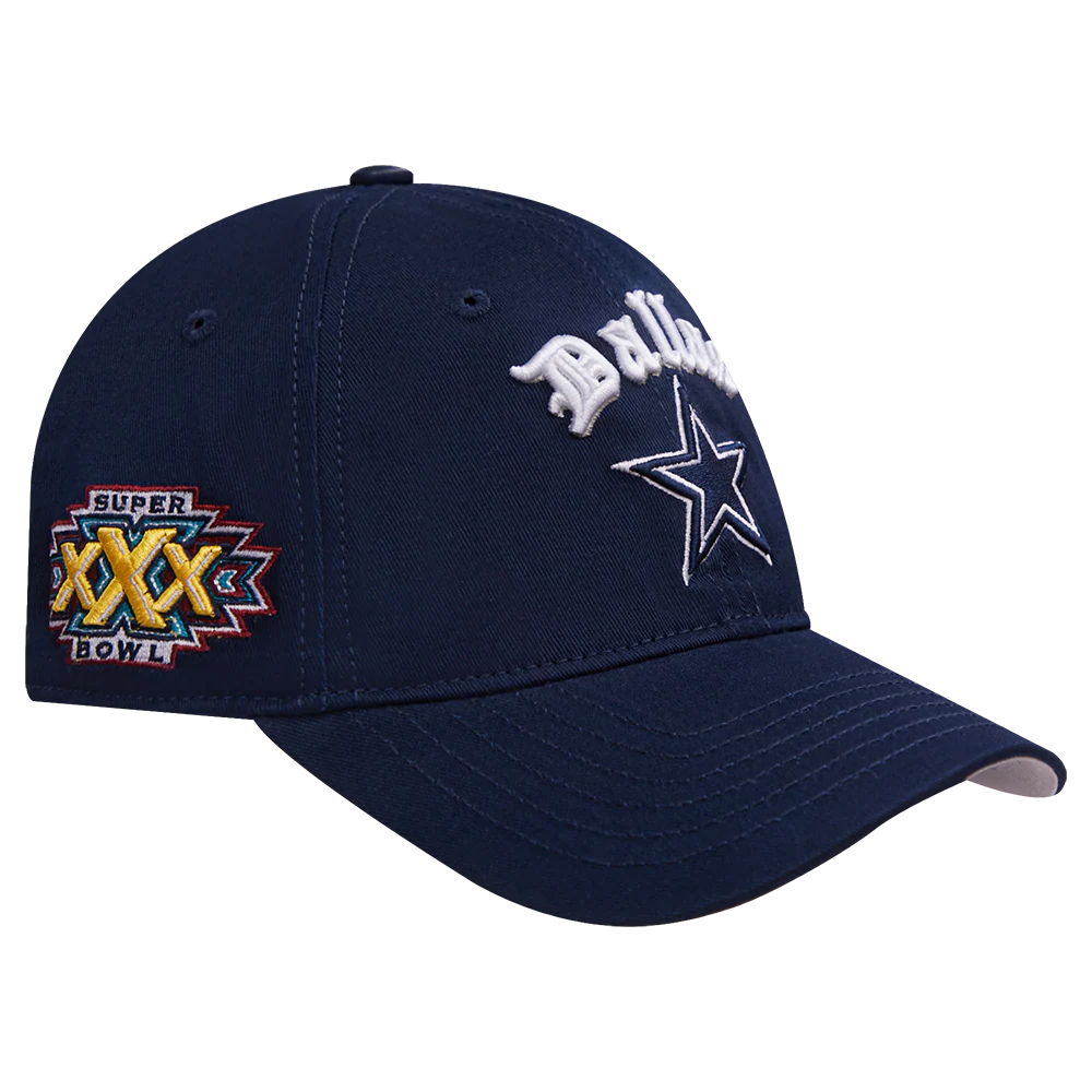 NFL DALLAS COWBOYS OLD ENGLISH MEN'S DAD HAT (MIDNIGHT NAVY) - Image 2