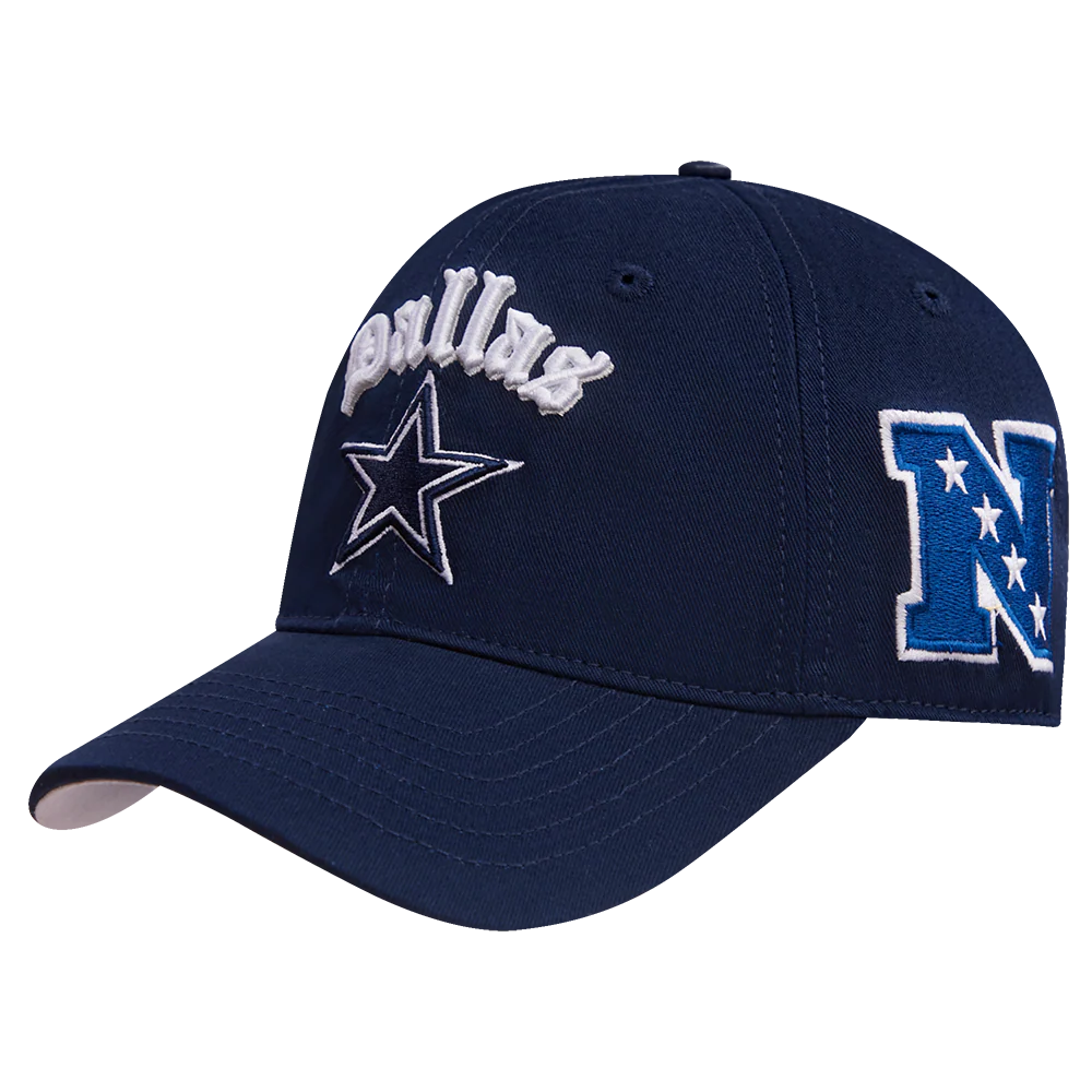 NFL DALLAS COWBOYS OLD ENGLISH MEN'S DAD HAT (MIDNIGHT NAVY) - Image 3