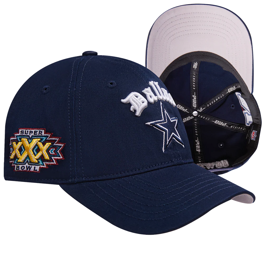NFL DALLAS COWBOYS OLD ENGLISH MEN'S DAD HAT (MIDNIGHT NAVY) - Image 7