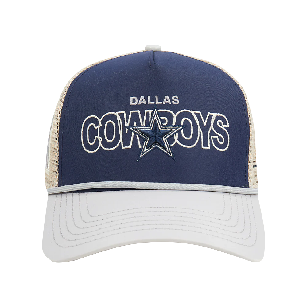 NFL DALLAS COWBOYS STACKS 2 TONE WORDMARK PINCH FRONT TRUCKER (MIDNIGHT NAVY/GRAY) - Image 3