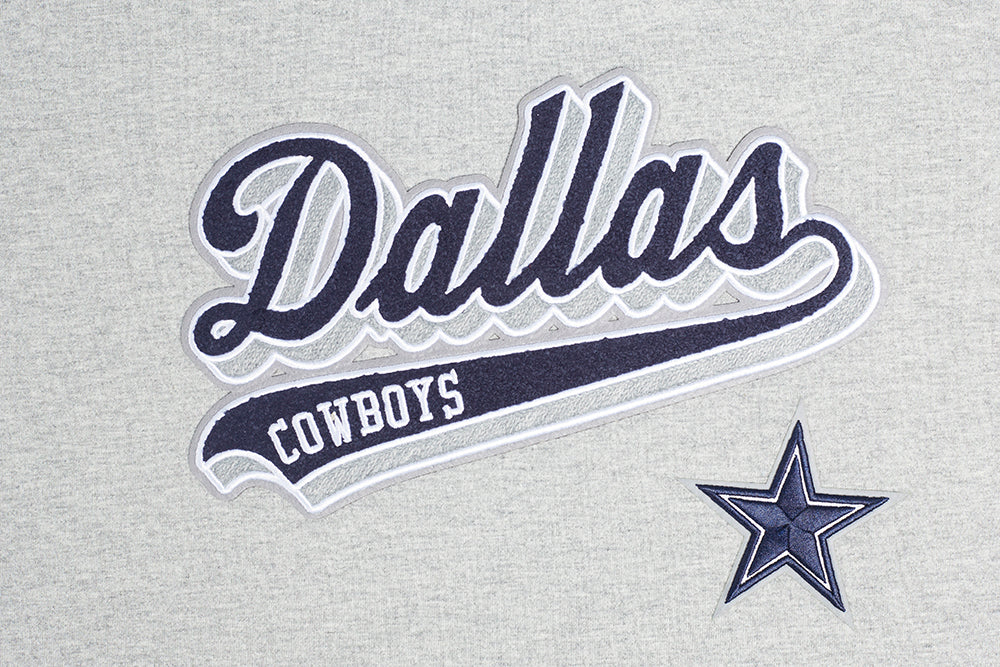 NFL DALLAS COWBOYS SCRIPT TAIL WOMEN'S BOYFRIEND TEE (HEATHER GREY) - Image 5