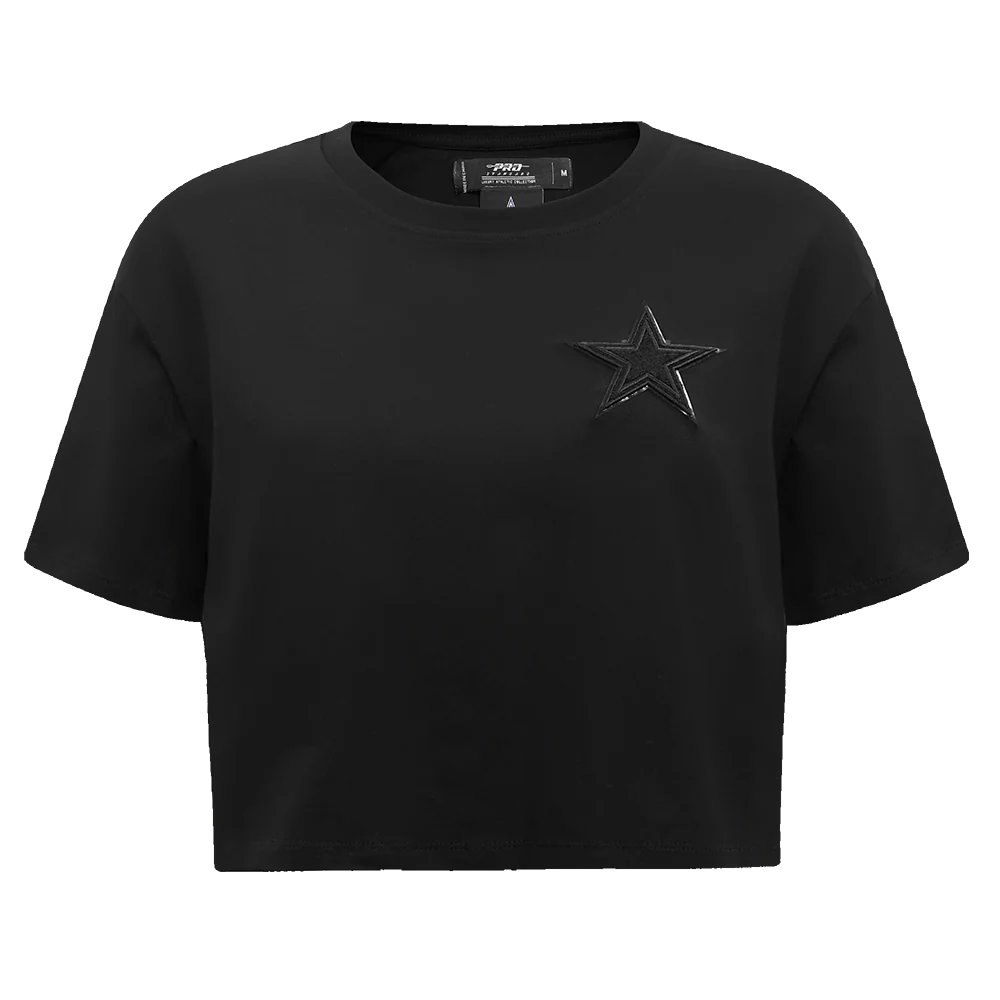 NFL DALLAS COWBOYS TRIPLE BLACK WOMEN'S BOXY TEE (TRIPLE BLACK)