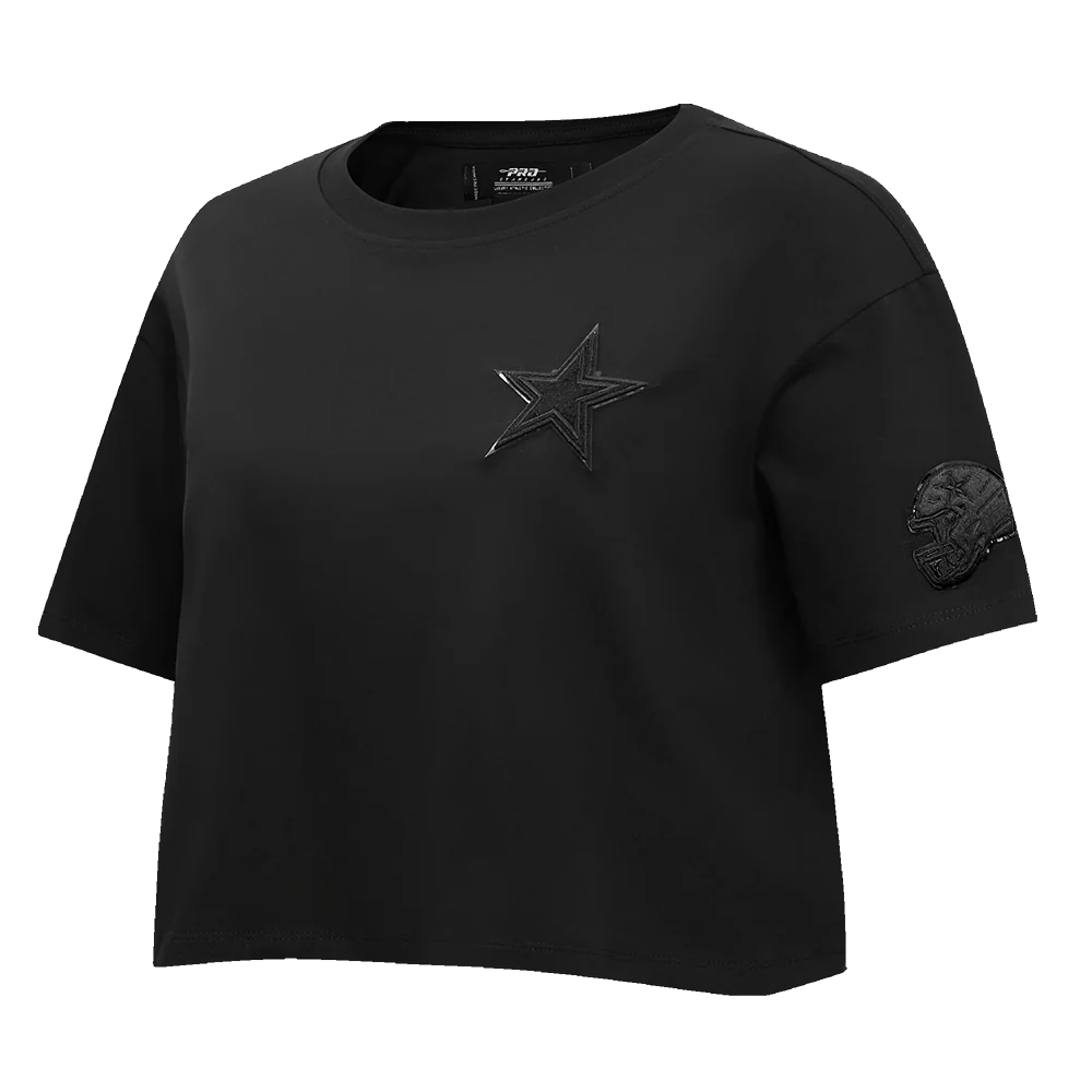 NFL DALLAS COWBOYS TRIPLE BLACK WOMEN'S BOXY TEE (TRIPLE BLACK) - Image 2