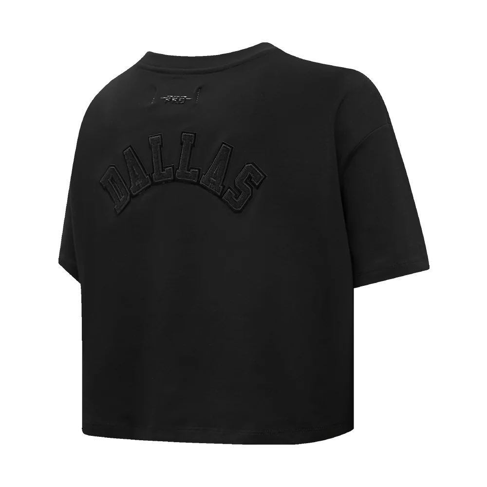 NFL DALLAS COWBOYS TRIPLE BLACK WOMEN'S BOXY TEE (TRIPLE BLACK) - Image 3