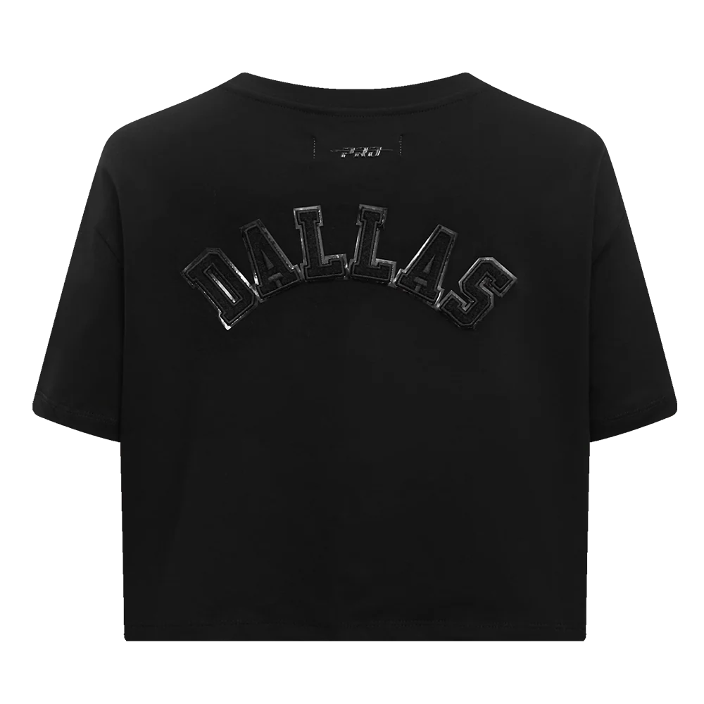 NFL DALLAS COWBOYS TRIPLE BLACK WOMEN'S BOXY TEE (TRIPLE BLACK) - Image 4