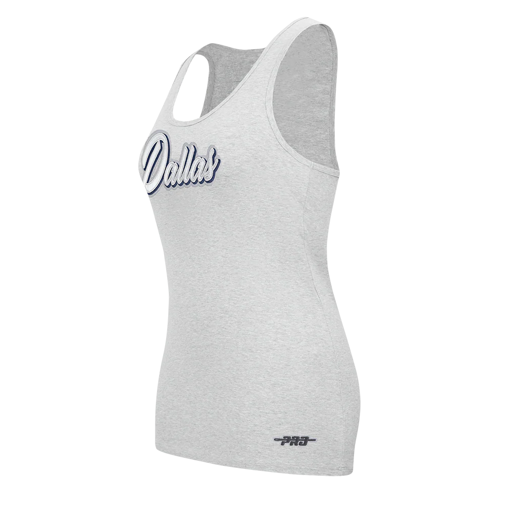 NFL DALLAS COWBOYS SHEER INFLUENCE WOMEN'S RELAXED FIT RACERBACK (HEATHER GREY) - Image 2