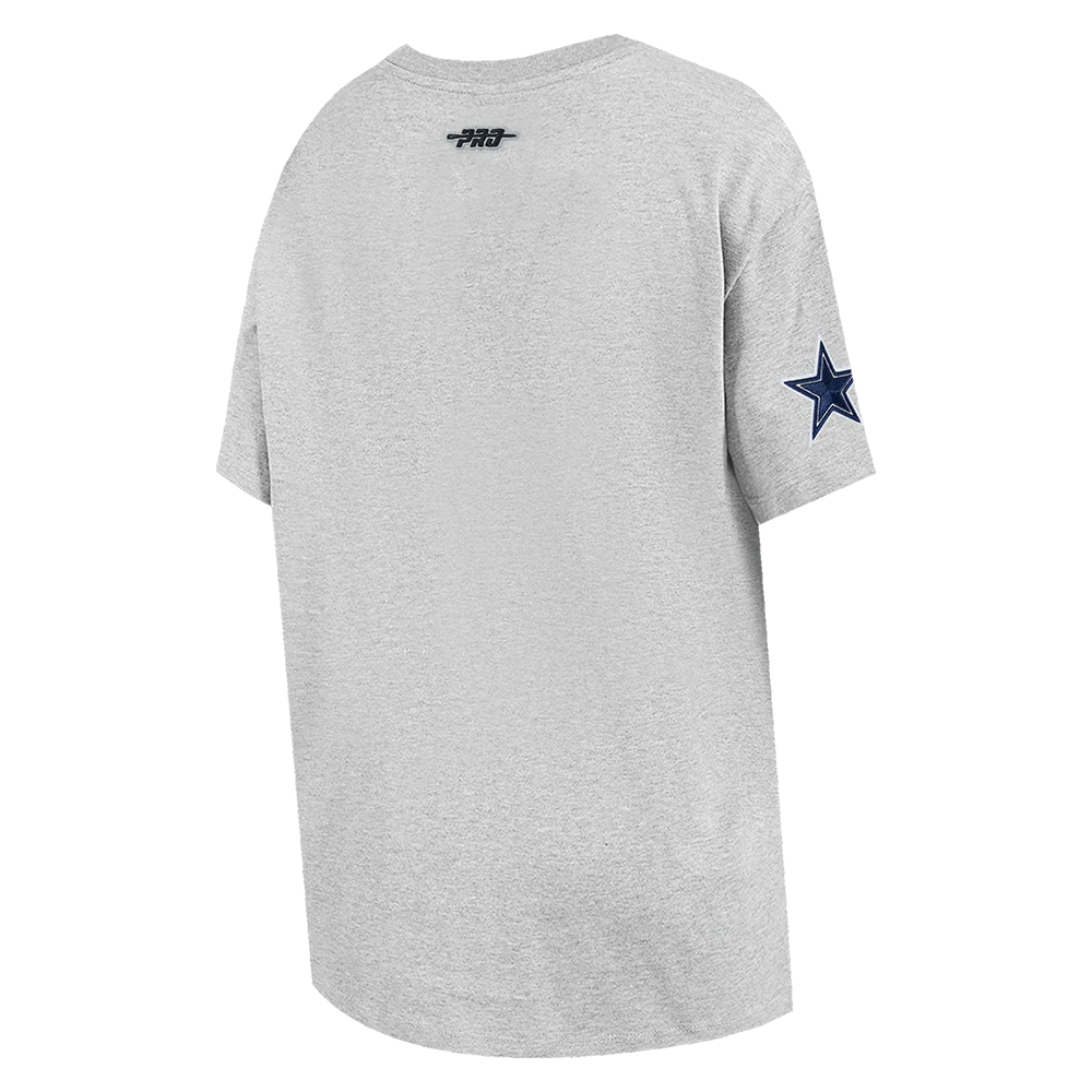 NFL DALLAS COWBOYS SHEER INFLUENCE WOMEN'S BOYFRIEND TEE (HEATHER GREY) - Image 11