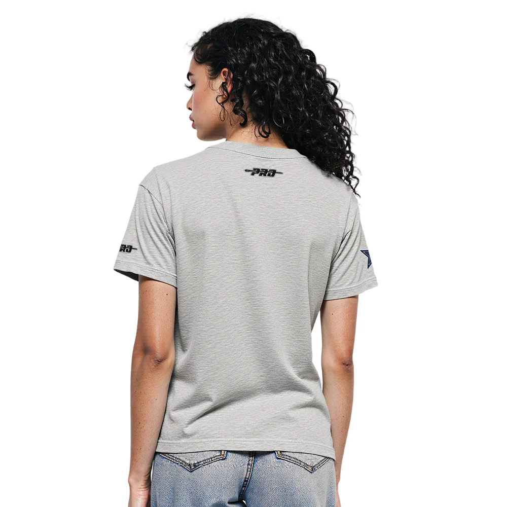 NFL DALLAS COWBOYS SHEER INFLUENCE WOMEN'S BOYFRIEND TEE (HEATHER GREY) - Image 9