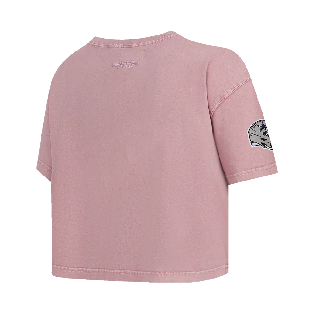 NFL DALLAS COWBOYS WASHED JEWELS WOMEN'S S/S BOXY TEE (WASHED MAUVE) - Image 4