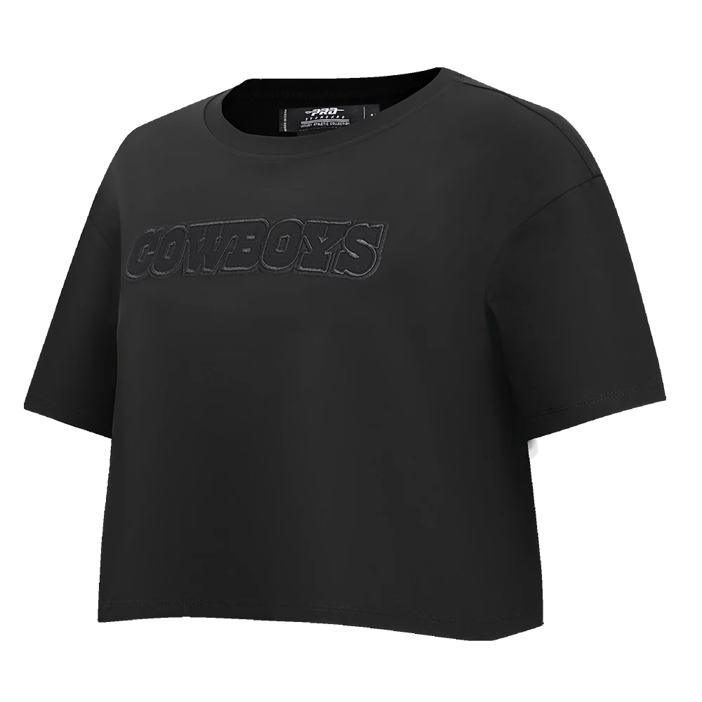 NFL DALLAS COWBOYS NEUTRAL WOMEN'S BOXY TEE (BLACK) - Image 2