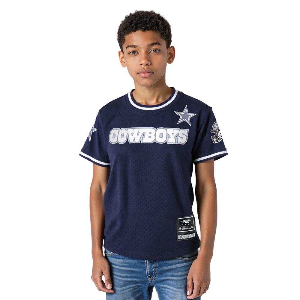 NFL DALLAS COWBOYS CLASSIC BIG BOYS SHORT SLEEVE MESH TEE (MIDNIGHT NAVY)