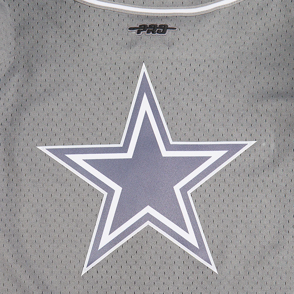 NFL DALLAS COWBOYS CLASSIC BIG BOYS MESH BUTTON DOWN SHIRT (GRAY) - Image 14
