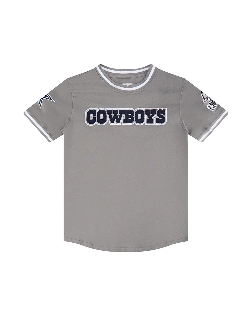 NFL DALLAS COWBOYS CLASSIC BIG BOYS SHORT SLEEVE STRIPED RIB TEE (GRAY) - Image 3