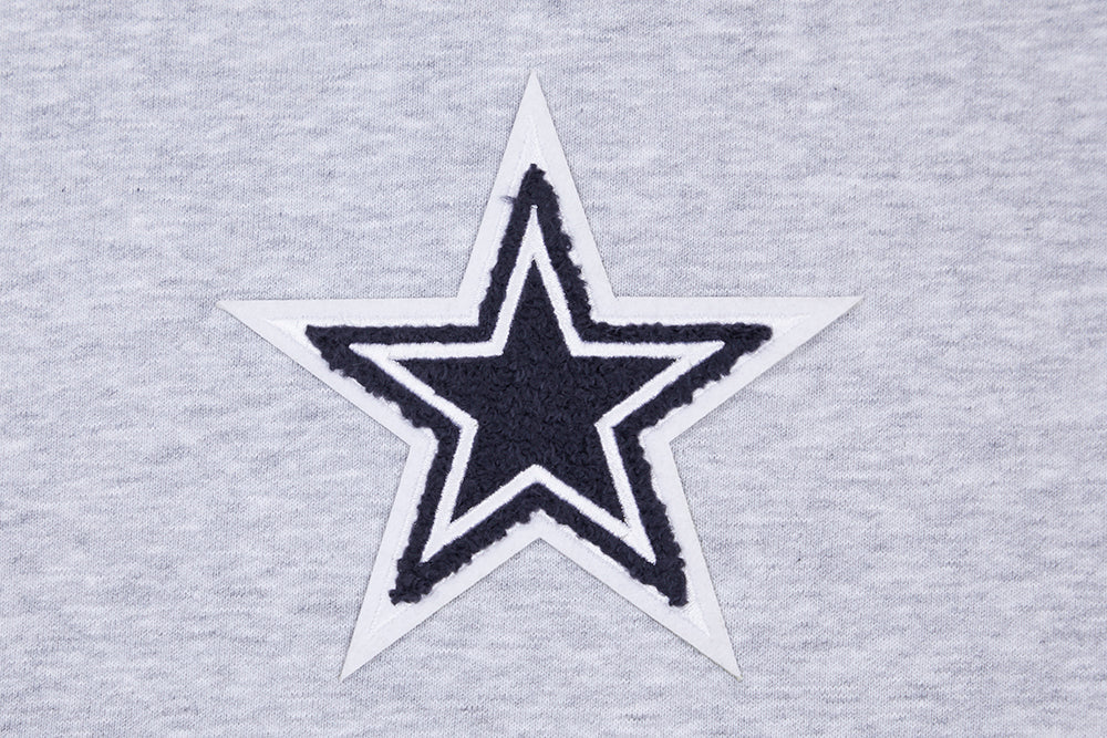 NFL DALLAS COWBOYS CLASSIC WOMEN'S FLC HOODIE DRESS (HEATHER GREY) - Image 8