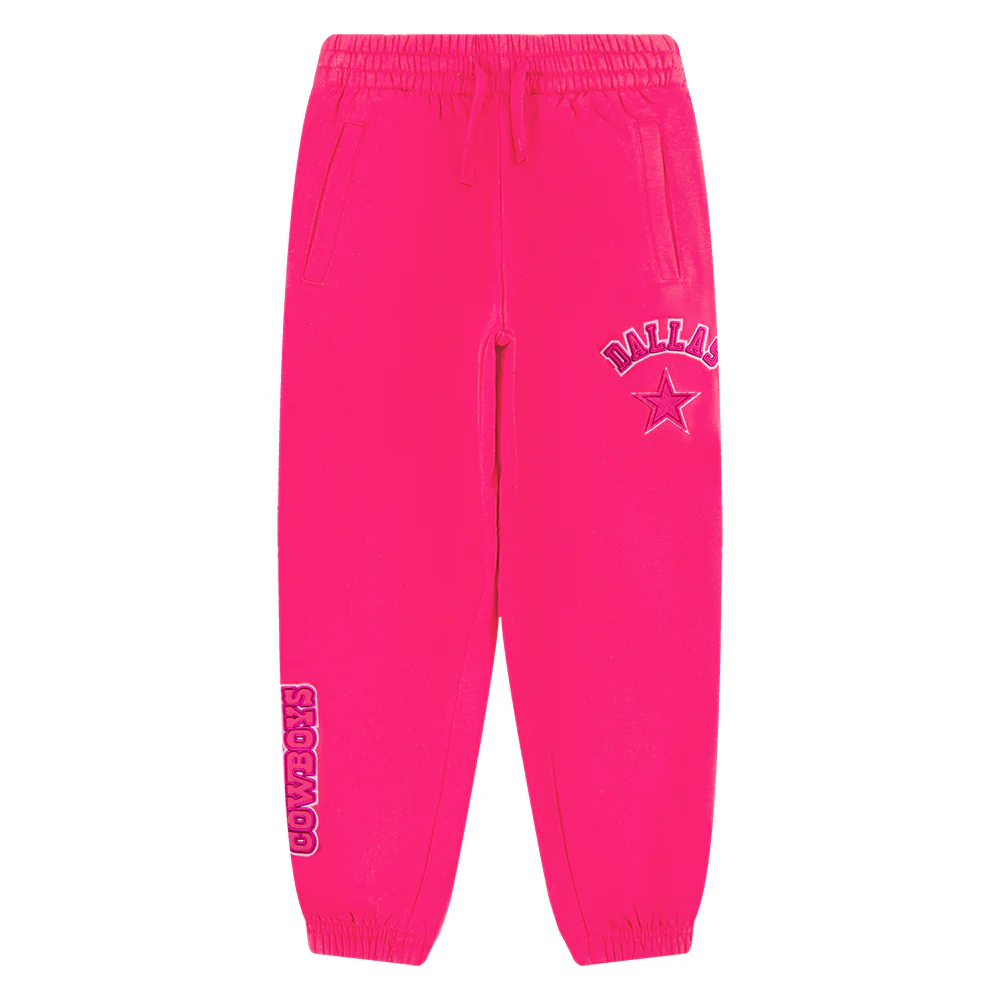 NFL DALLAS COWBOYS TRIPLE PINK BIG GIRLS FLEECE SWEATPANT (BEETROOT PURPLE) - Image 4