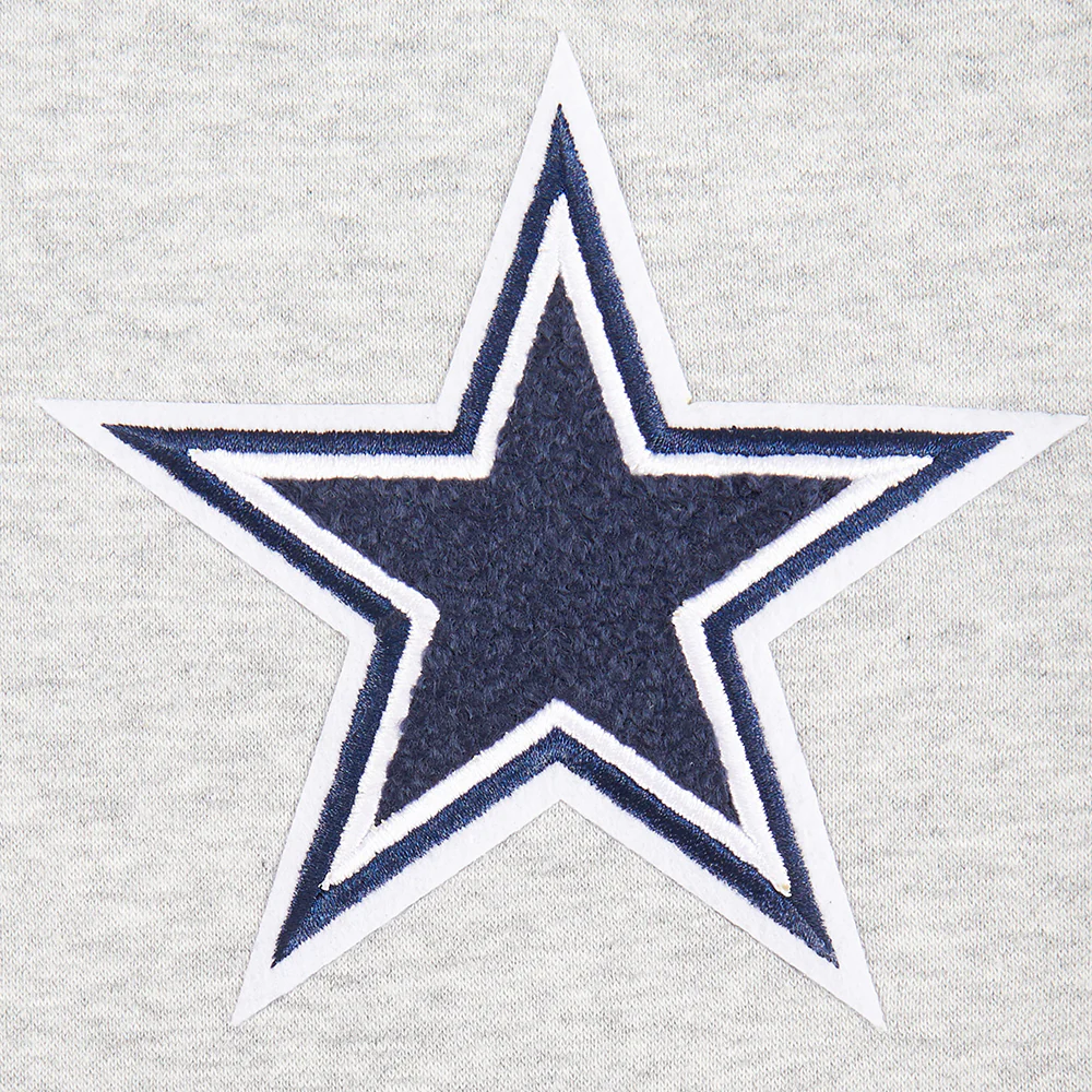 NFL DALLAS COWBOYS CLASSIC BIG BOYS FLEECE PULLOVER HOODIE (HEATHER GREY) - Image 6