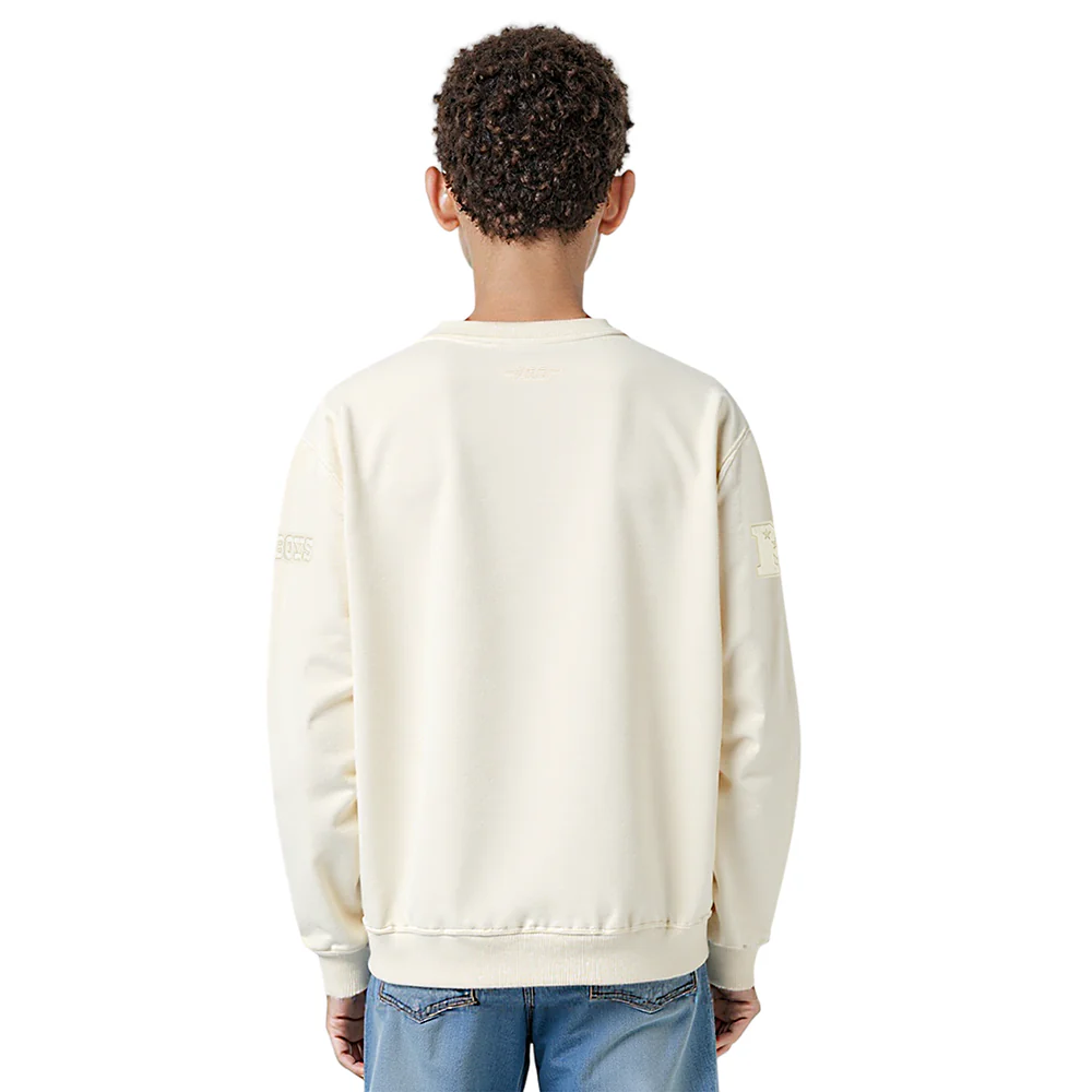 NFL DALLAS COWBOYS NEUTRAL BIG BOYS FLEECE CREWNECK (EGGSHELL) - Image 10