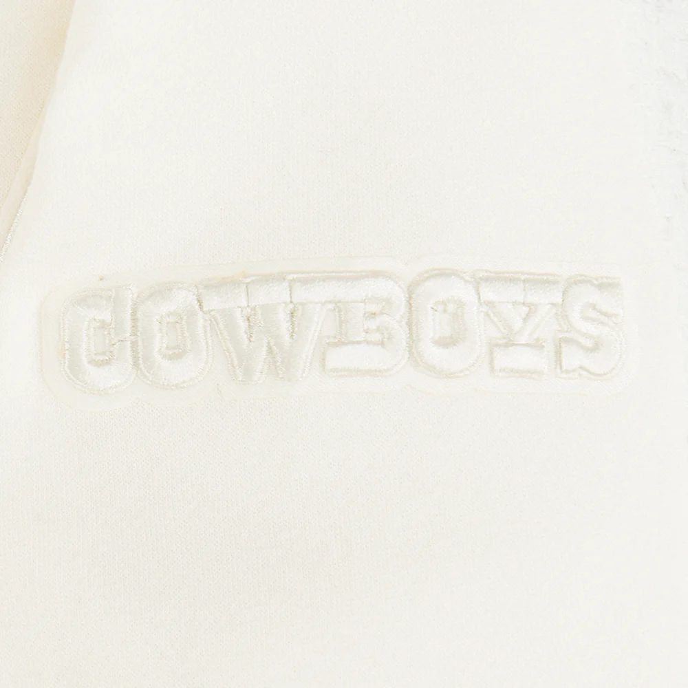NFL DALLAS COWBOYS NEUTRAL BIG BOYS FLEECE PULLOVER HOODIE (EGGSHELL) - Image 6