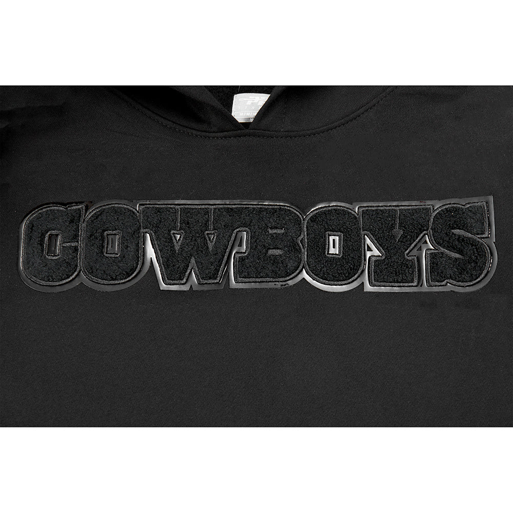 NFL DALLAS COWBOYS TRIPLE BLACK BIG BOYS FLEECE PULLOVER HOODIE (BLACK) - Image 13
