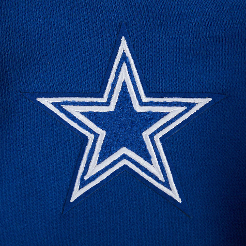 NFL DALLAS COWBOYS RETRO CLASSICS BIG BOY'S RIB FLEECE PO HOODIE (DODGER BLUE) - Image 6