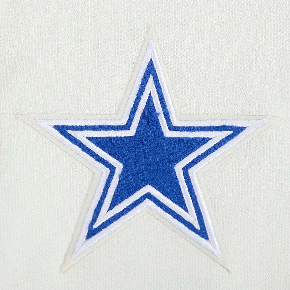 NFL DALLAS COWBOYS RETRO CLASSICS BIG BOY'S RIB FLEECE PO HOODIE (EGGSHELL/DODGER BLUE) - Image 5