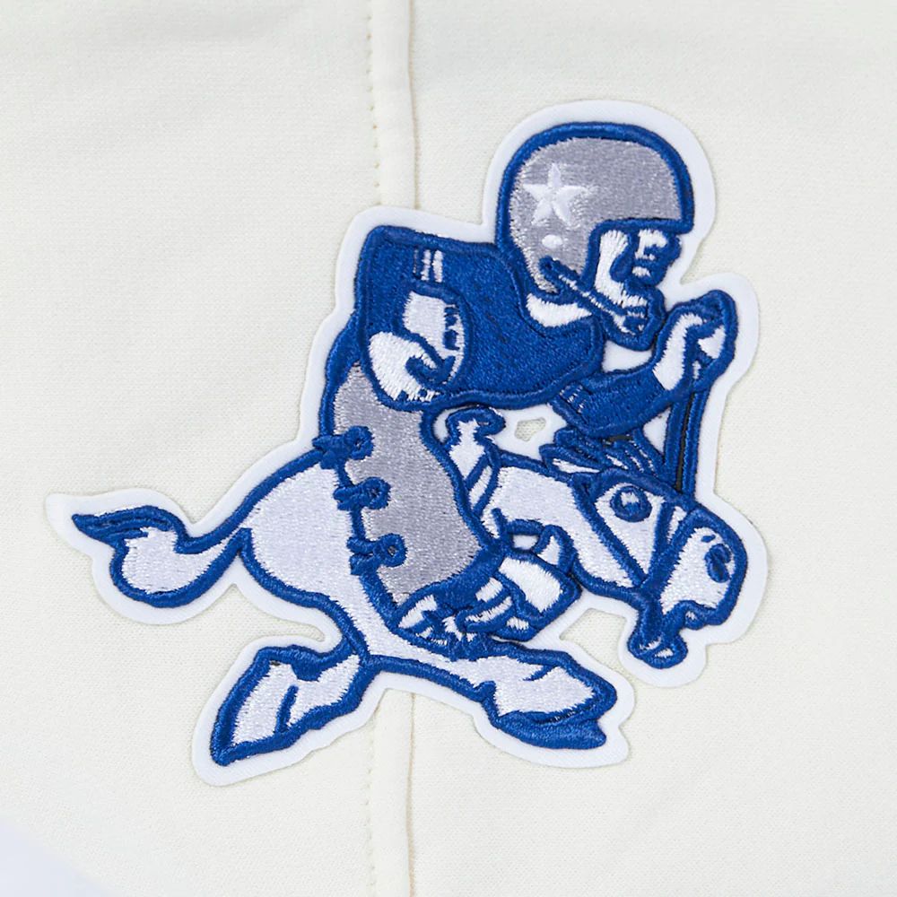 NFL DALLAS COWBOYS RETRO CLASSICS BIG BOY'S RIB FLEECE PO HOODIE (EGGSHELL/DODGER BLUE) - Image 8