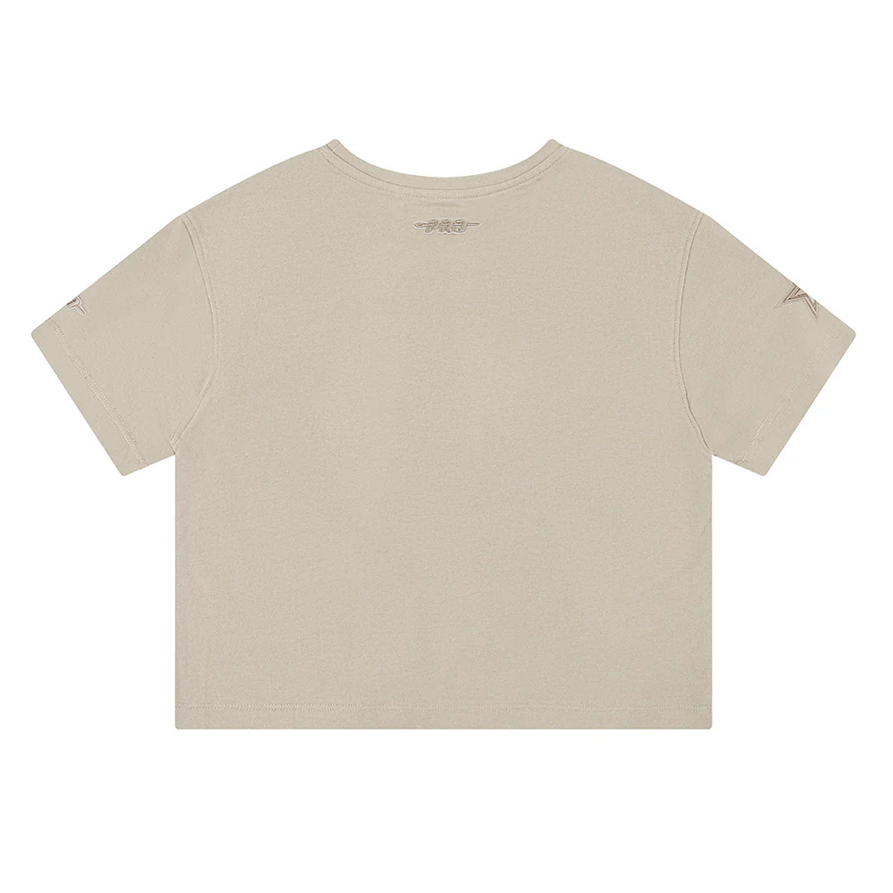 NFL DALLAS COWBOYS NEUTRAL BIG GIRLS SHORT SLEEVE BOXY TEE (TAUPE) - Image 4