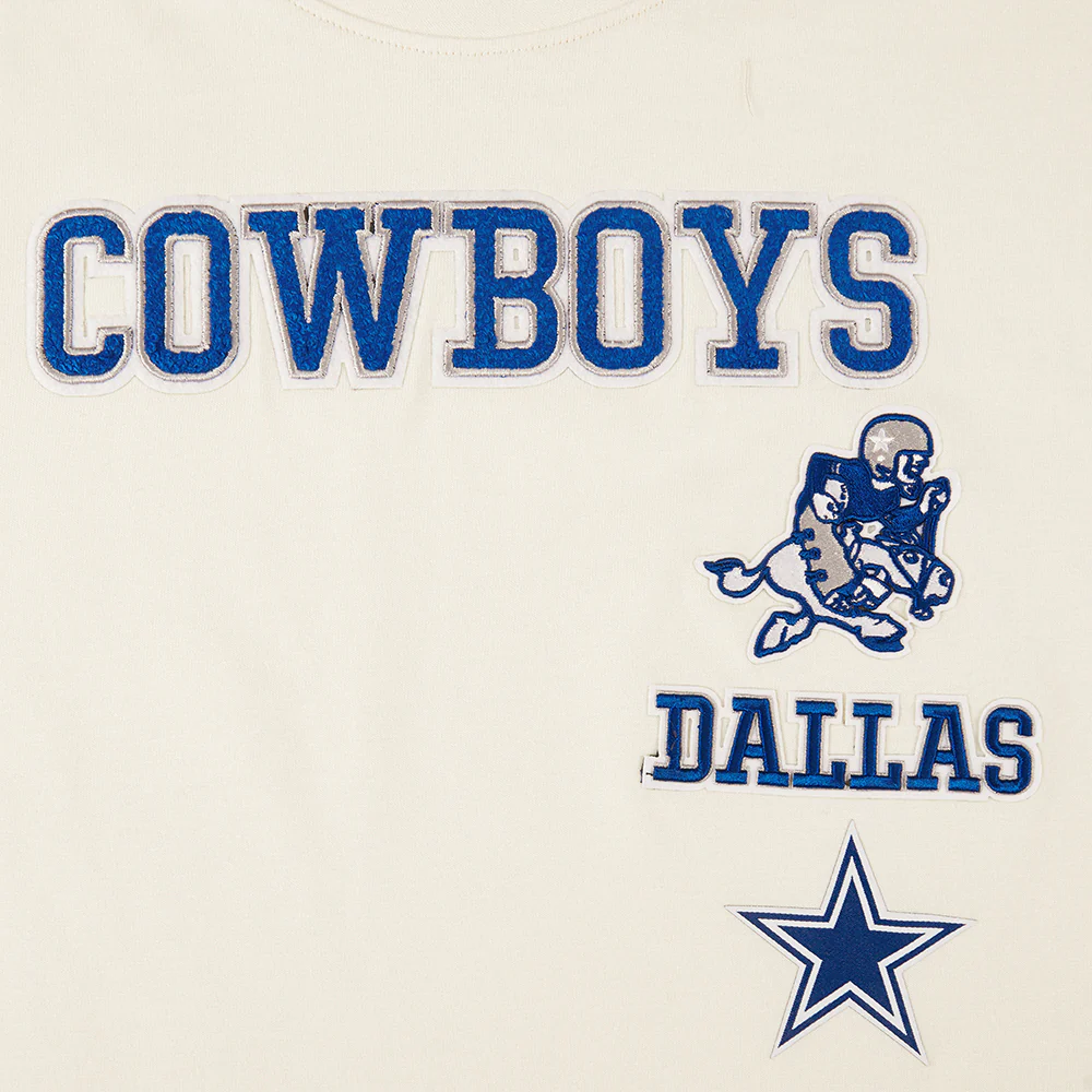 NFL DALLAS COWBOYS RETRO CLASSIC BIG GIRLS  SHORT SLEEVE BOXY TEE (EGGSHELL) - Image 5