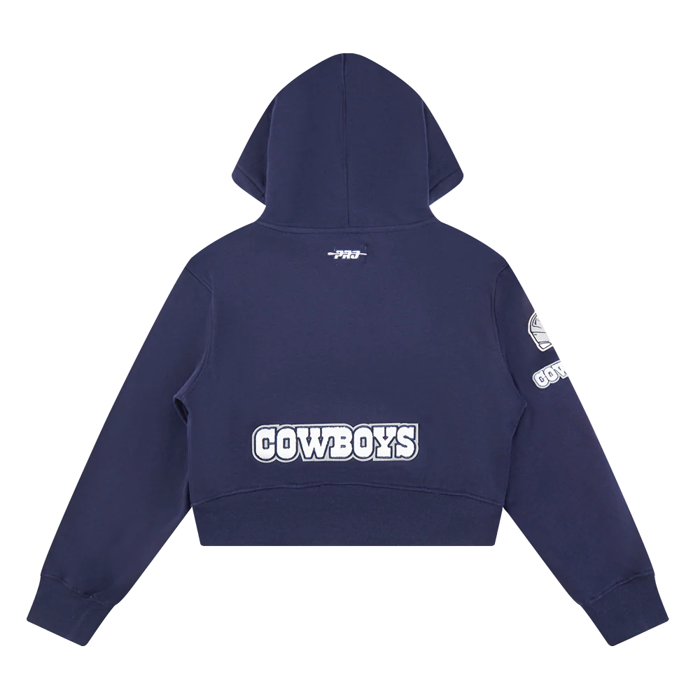NFL DALLAS COWBOYS CLASSIC BIG GIRLS  FLEECE FULL ZIP HOODIE (MIDNIGHT NAVY) - Image 4