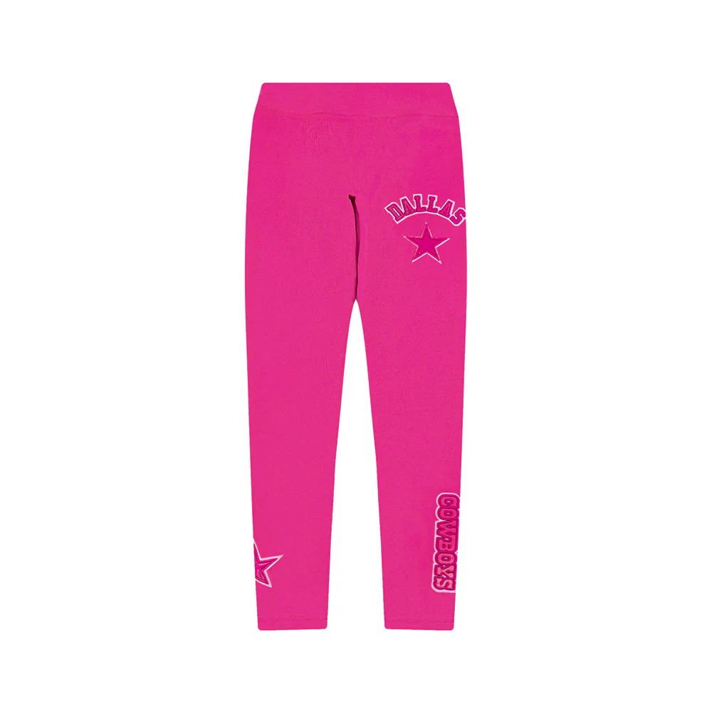 NFL DALLAS COWBOYS TRIPLE PINK BIG GIRLS LEGGING (BEETROOT PURPLE) - Image 4