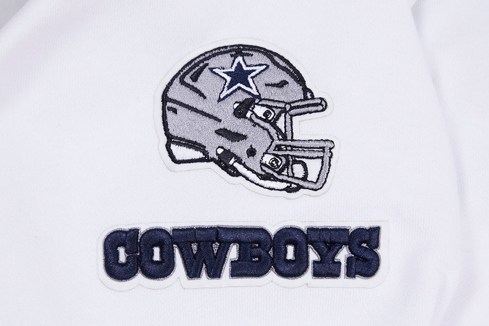 NFL DALLAS COWBOYS CLASSIC WOMEN'S CROPPED PULLOVER HOODIE (WHITE) - Image 6