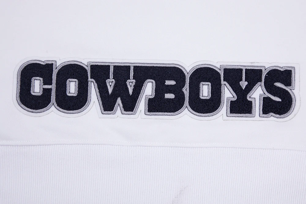 NFL DALLAS COWBOYS CLASSIC WOMEN'S CROPPED PULLOVER HOODIE (WHITE) - Image 7
