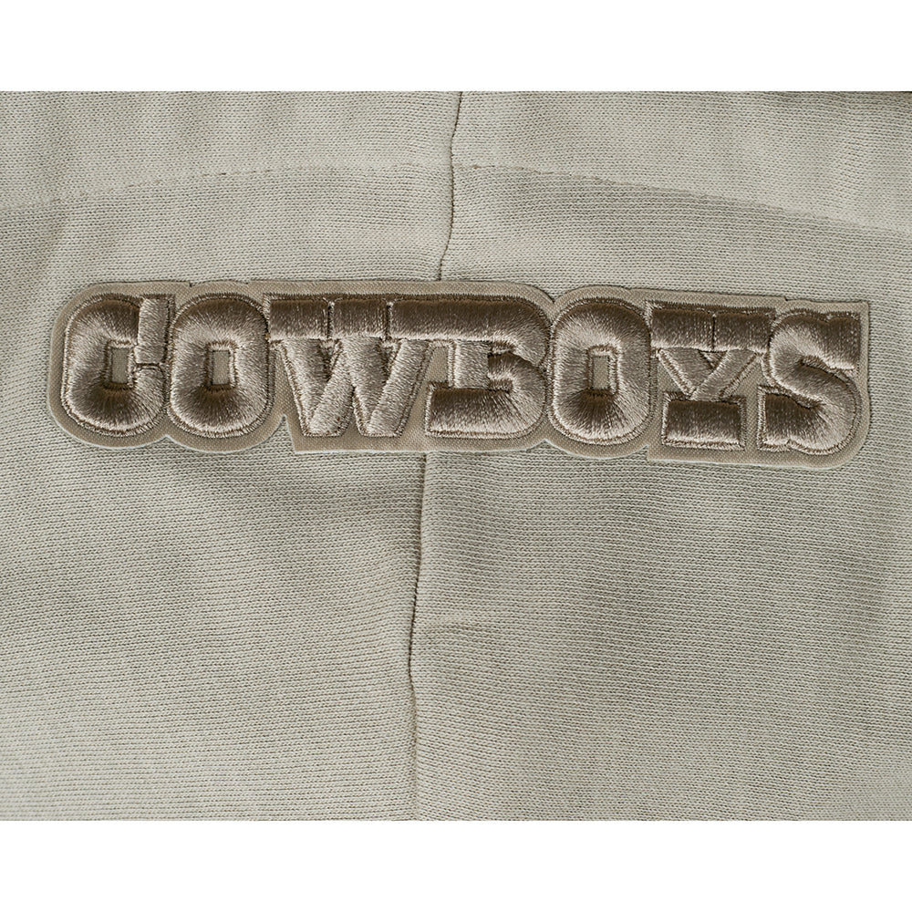 NFL DALLAS COWBOYS WINGSPAN WOMEN'S FLC CROPPED PO HOODIE (TAUPE) - Image 9