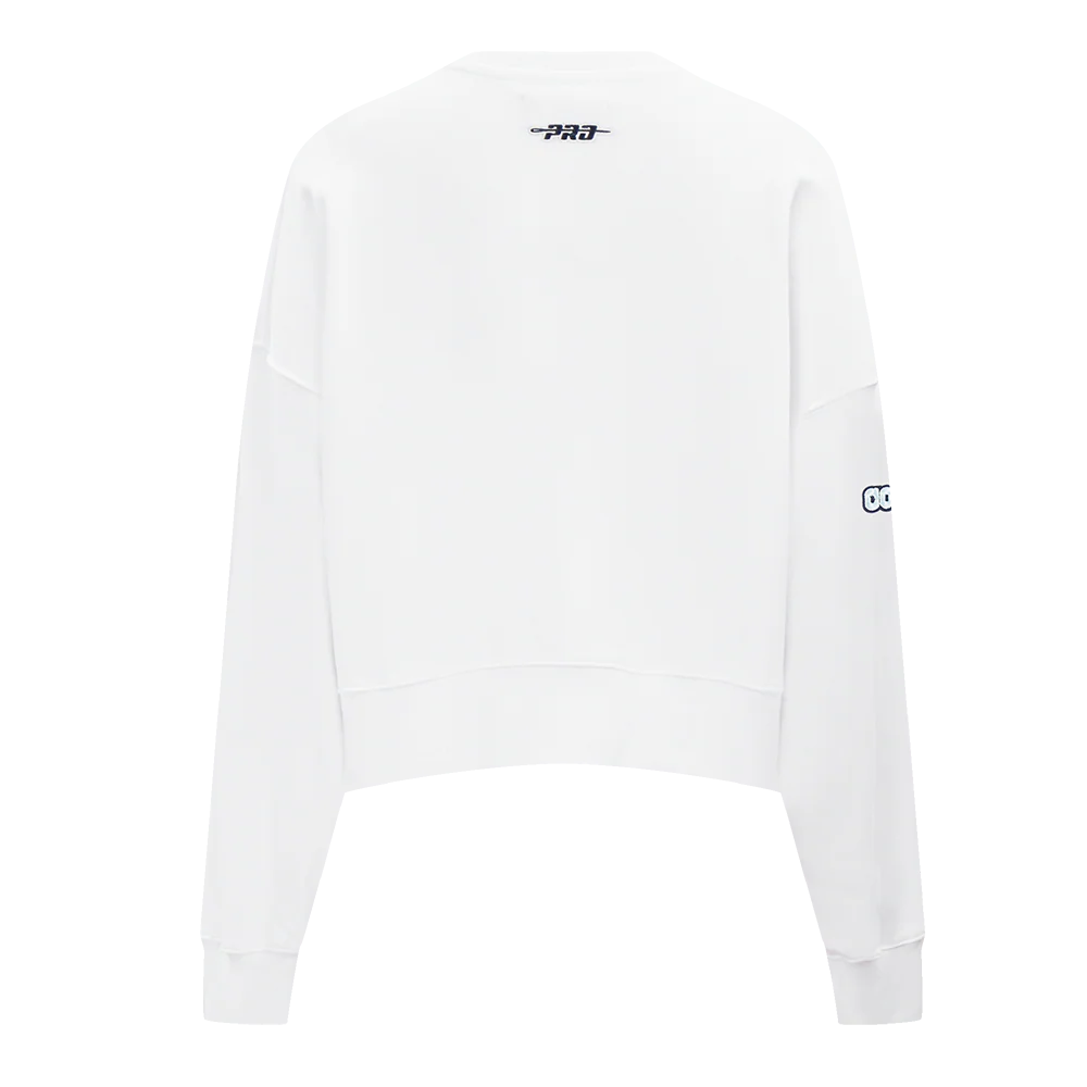 NFL DALLAS COWBOYS COUNTRY CLUB WOMEN'S DOUBLE KNIT CREWNECK (WHITE) - Image 4
