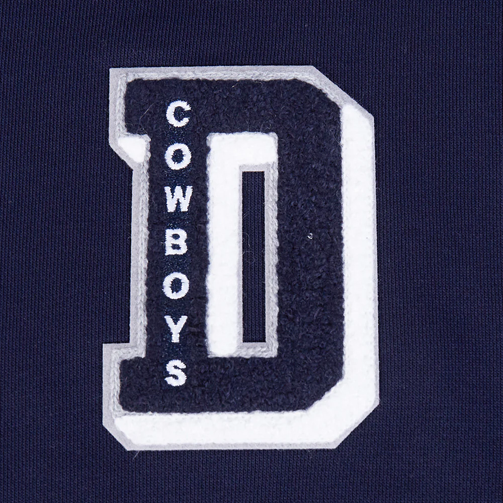 NFL DALLAS COWBOYS MASHUP WOMEN'S RIB CROPPED PULLOVER HOODIE (MIDNIGHT NAVY) - Image 5