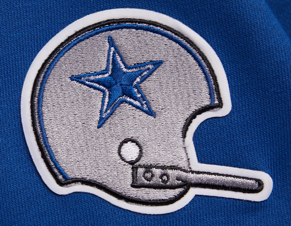 NFL DALLAS COWBOYS RETRO CLASSIC WOMEN'S FLC CROPPED PO HOODIE (DODGER BLUE) - Image 7