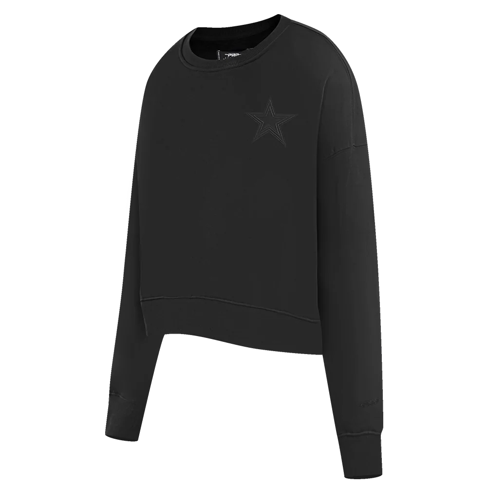 NFL DALLAS COWBOYS NEUTRAL WOMEN'S CREWNECK (BLACK) - Image 2