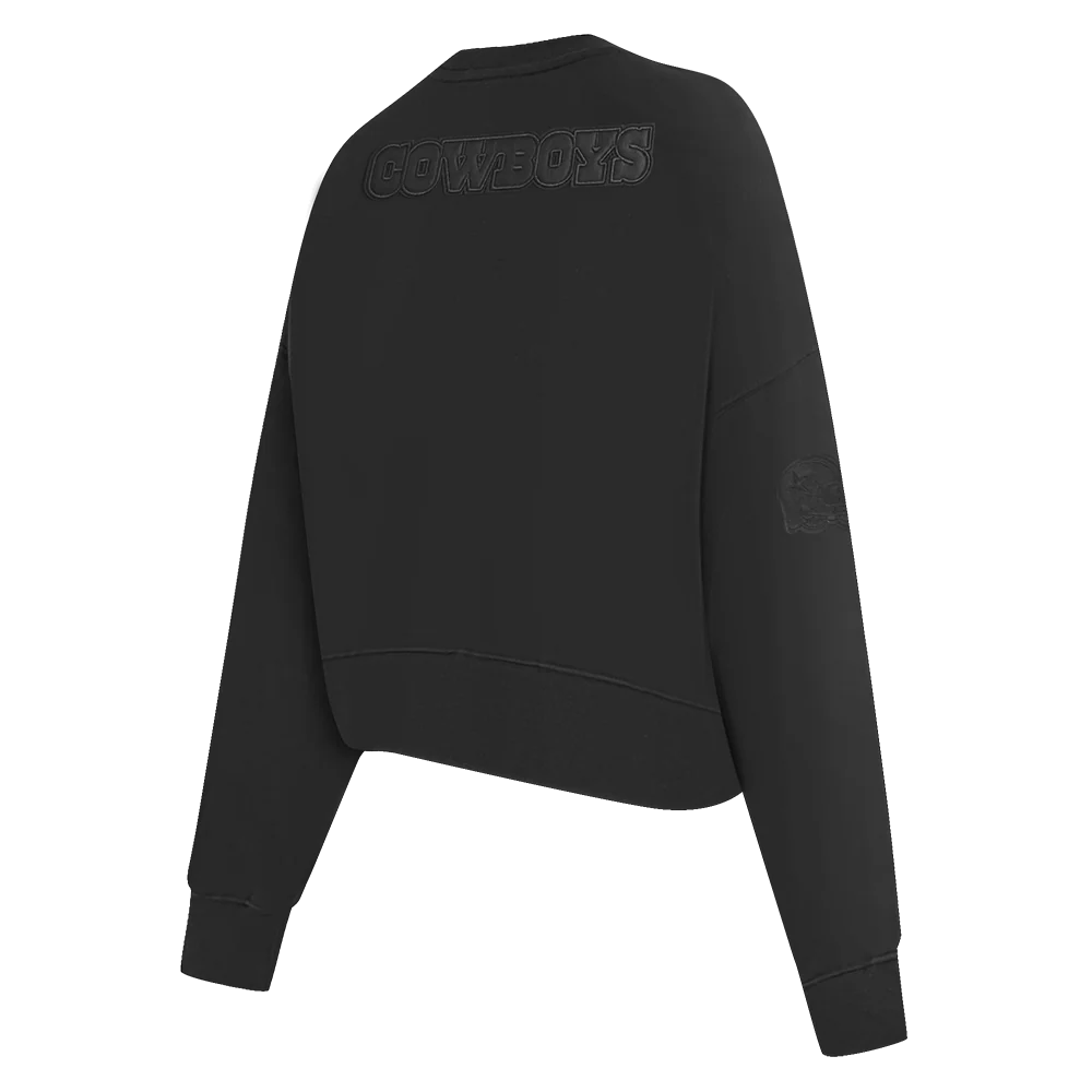 NFL DALLAS COWBOYS NEUTRAL WOMEN'S CREWNECK (BLACK) - Image 4