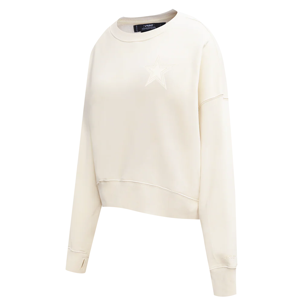 NFL DALLAS COWBOYS NEUTRAL WOMEN'S CREWNECK (EGGSHELL) - Image 2