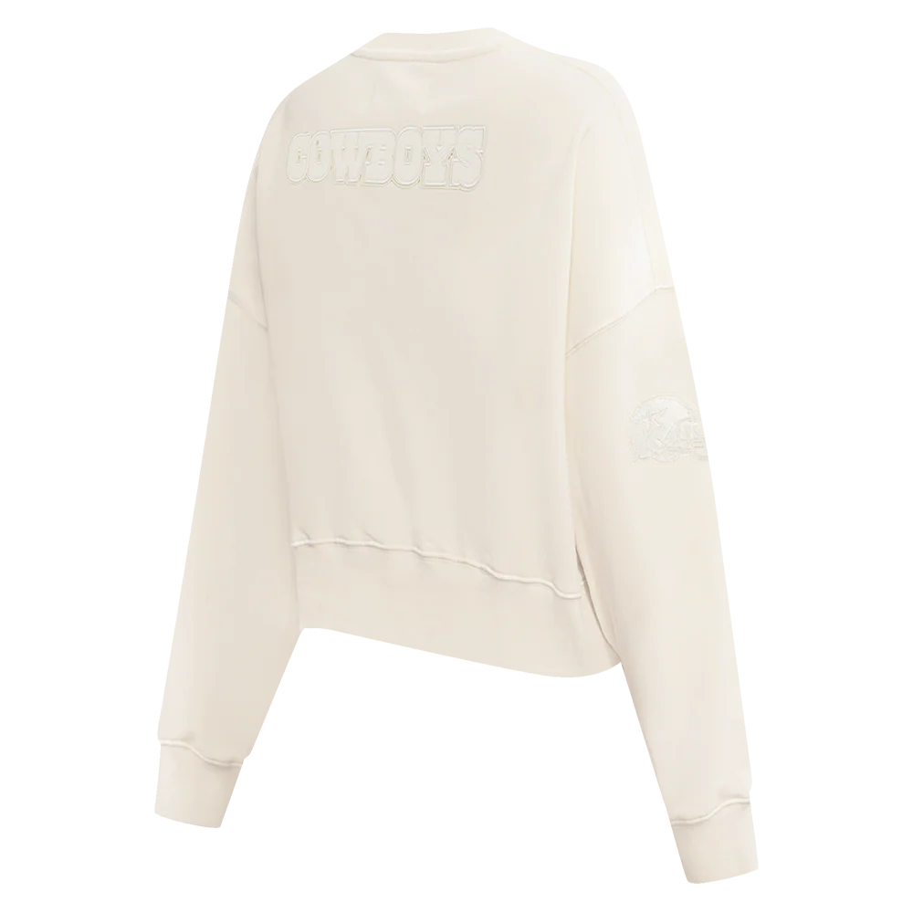 NFL DALLAS COWBOYS NEUTRAL WOMEN'S CREWNECK (EGGSHELL) - Image 9