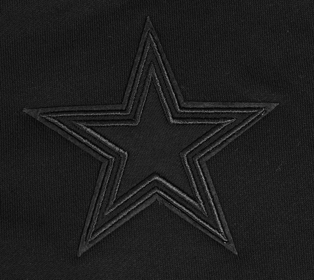 NFL DALLAS COWBOYS NEUTRAL CROPPED WOMEN'S PULLOVER HOODIE (BLACK) - Image 6