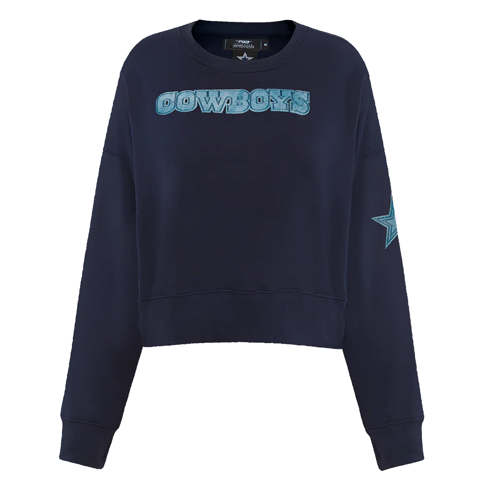 NFL DALLAS COWBOYS VARSITY BLUES WOMEN'S CREWNECK (MIDNIGHT NAVY)
