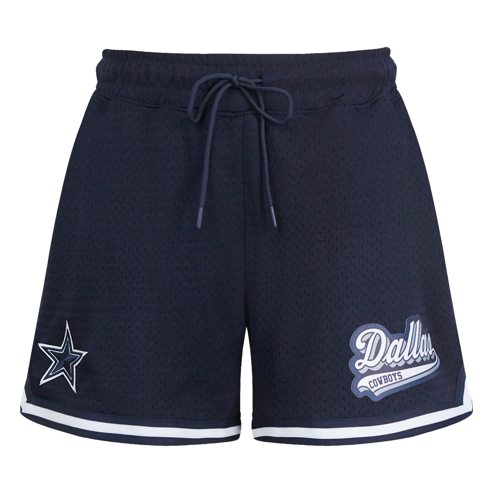 NFL DALLAS COWBOYS SCRIPT TAIL WOMEN'S MESH TAPE SHORT (MIDNIGHT NAVY) - Image 2