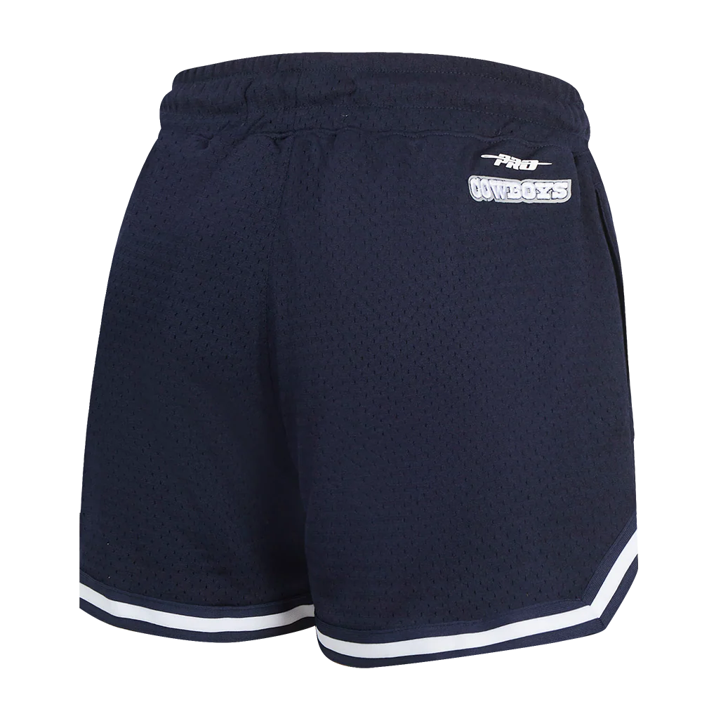 NFL DALLAS COWBOYS SCRIPT TAIL WOMEN'S MESH TAPE SHORT (MIDNIGHT NAVY) - Image 4