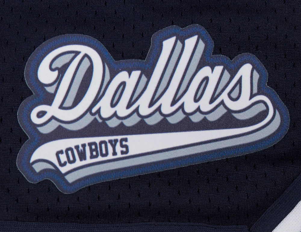 NFL DALLAS COWBOYS SCRIPT TAIL WOMEN'S MESH TAPE SHORT (MIDNIGHT NAVY) - Image 5
