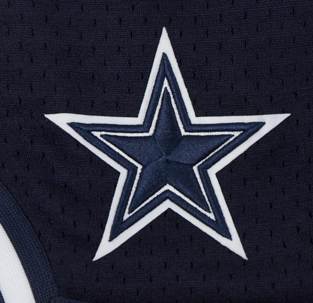 NFL DALLAS COWBOYS SCRIPT TAIL WOMEN'S MESH TAPE SHORT (MIDNIGHT NAVY) - Image 6