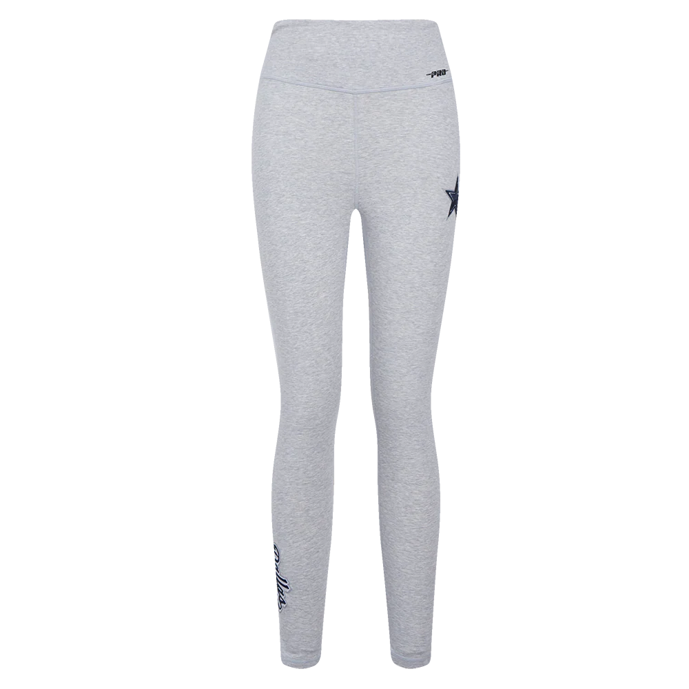 NFL DALLAS COWBOYS SCRIPT TAIL WOMEN'S HIGH WAIST JERSEY LEGGING (HEATHER GREY) - Image 2