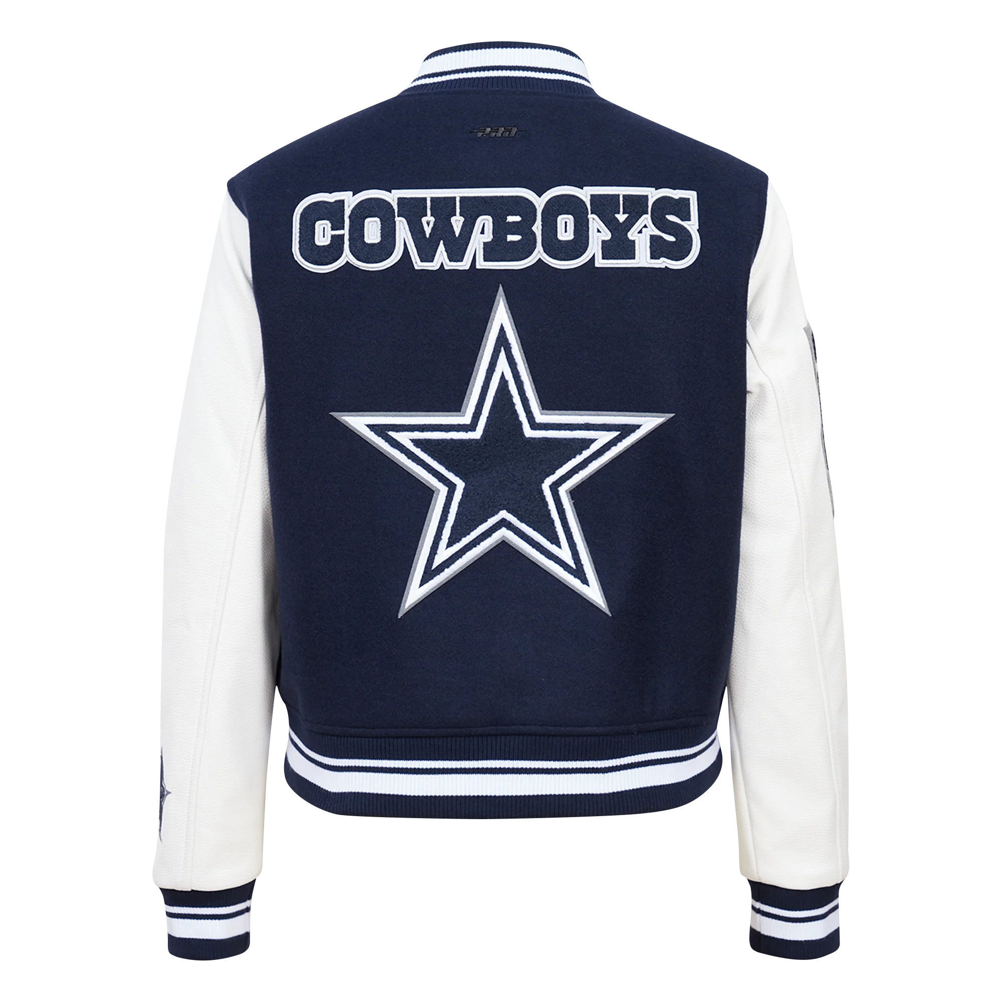 NFL DALLAS COWBOYS MASHUP WOMEN'S RIB WOOL VARSITY JACKET (MIDNIGHT NAVY/WHITE) - Image 4